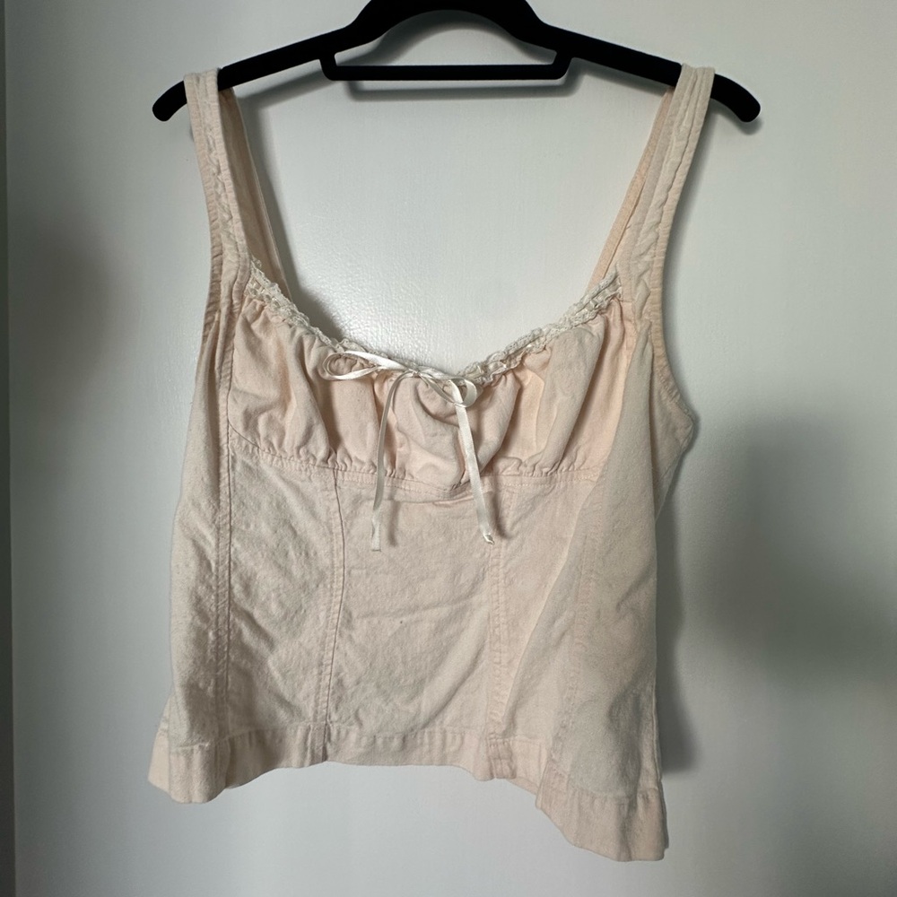 BDG Cream Sleeveless Top